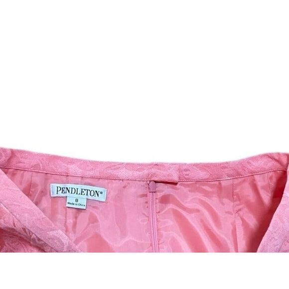 Vntg Pendleton Pink Floral Skirt Suit Set Size 8 - Picture 4 of 7